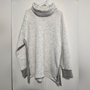 RBX Women's Heathered White & Gray Turtleneck Sweater Size 3X